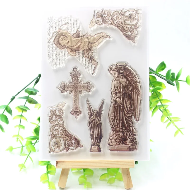 

KSCRAFT Statue Transparent Clear Silicone Stamps for DIY Scrapbooking/Card Making/Kids Fun Decoration Supplies M85
