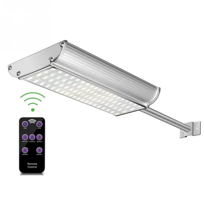 

70 LED 1100LM Waterproof Patio Solar Power Detector Garden Lamp Remote Control Aluminum Stairs Wall Lamp Street Light #1225