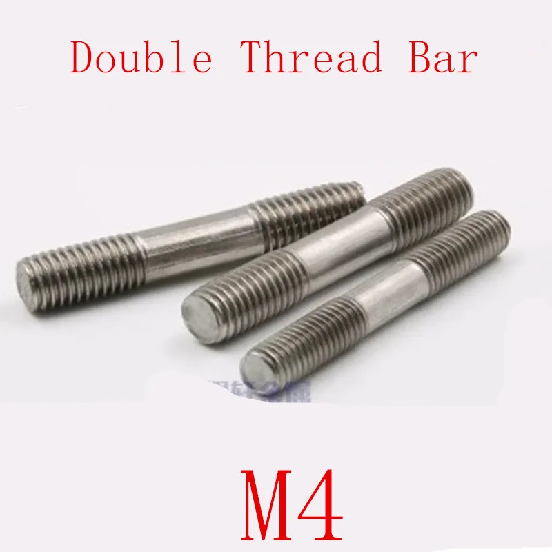 10 шт. M4* L с двойным резьбовым titanium стержень с резьбой L = 30-120 ...