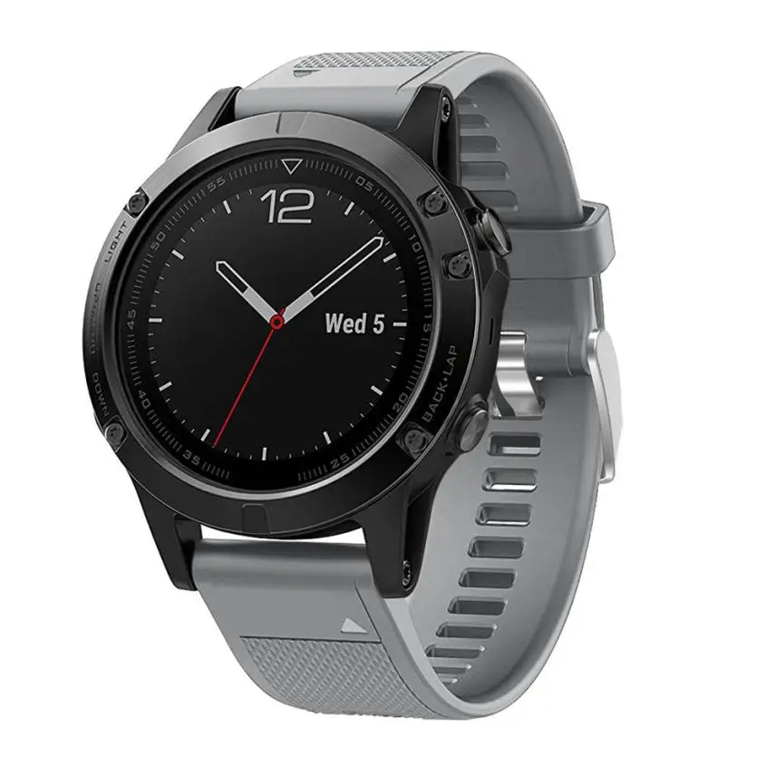 

For Garmin Fenix 5 GPS Watch Replacement Wristband Smart Band Accessories Silicagel Quick Install Soft Band Strap