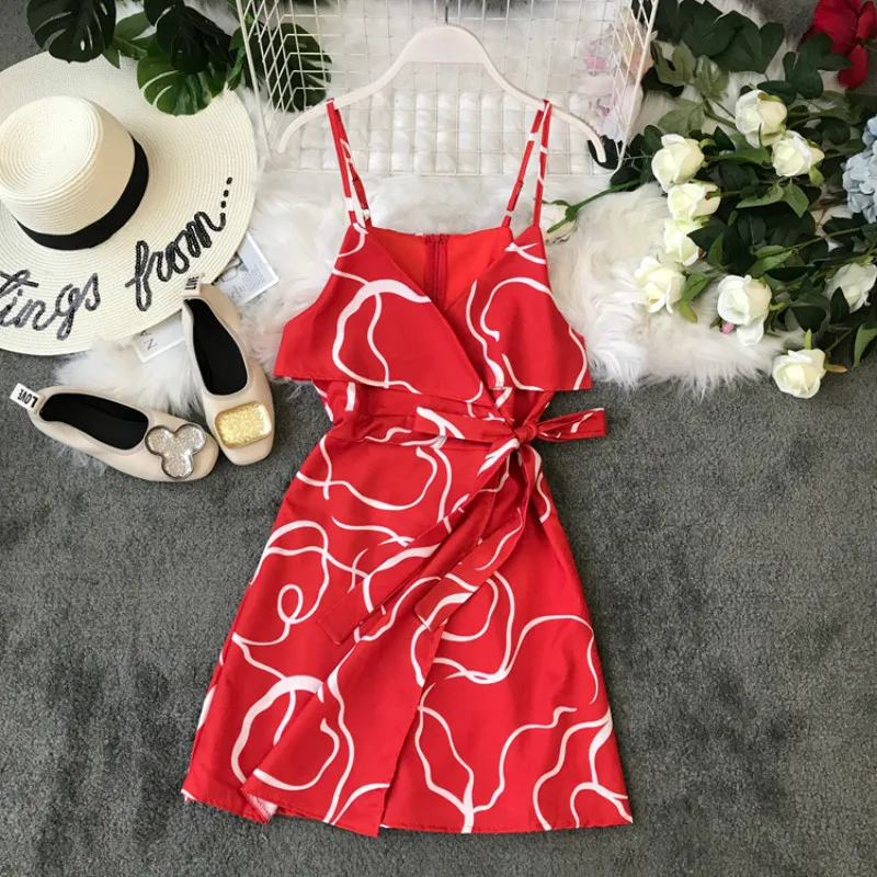 Летнее платье Boho пляжное для женщин одежда 2020 элегантное без рукавов с открытыми