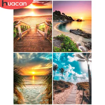 

HUACAN Diamond Embroidery Full Display Square/round Diamond Painting 5D Scenery Mosaic Picture Rhinestone Painting With Diamonds