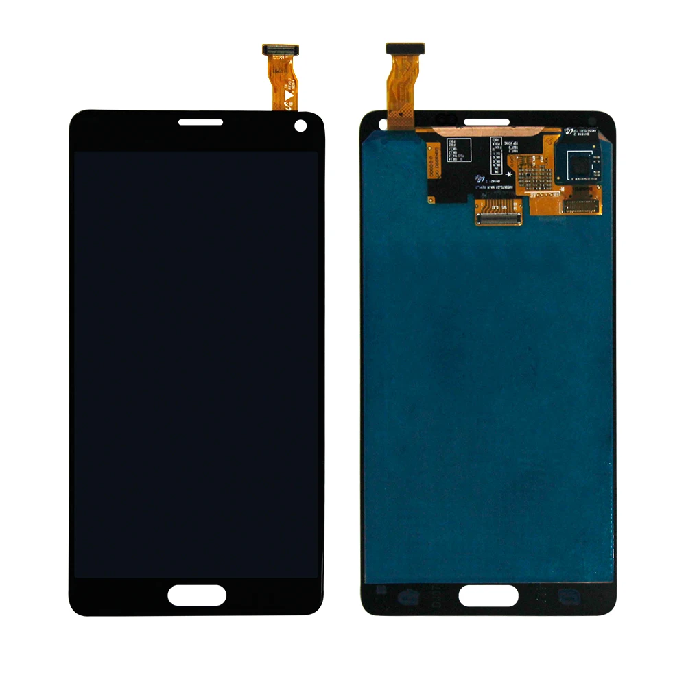 Дешево Супер AMOLED font b lcd b font для samsung Galaxy Note 4 SM N910A SM N910V N910 N910A font b lcd b font дисплей кодирующий преобразователь сенсорного экрана в сборе