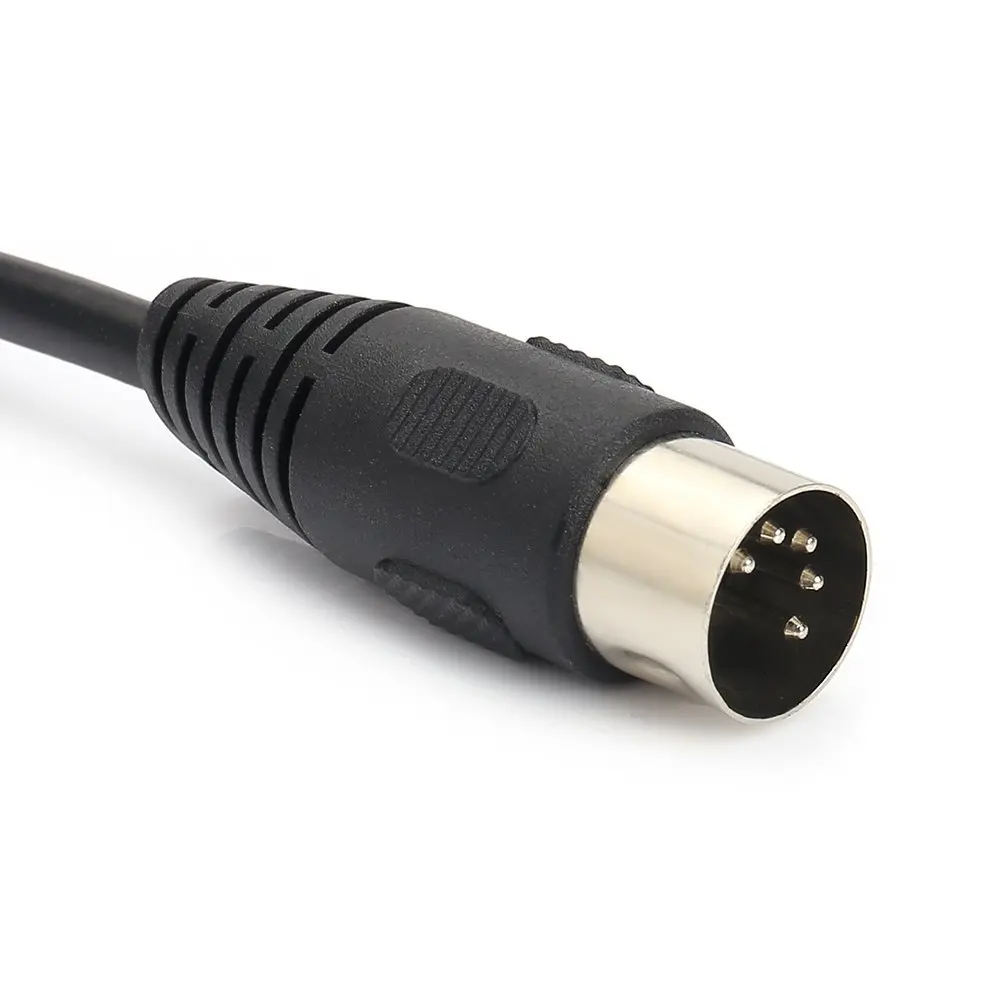 MIDI Cable, 5 Pin DIN Plug Male to 2 Dual DIN Female SmartPhone AUX Headphone Stereo Jack Adapter Y Splitter Extension Cable