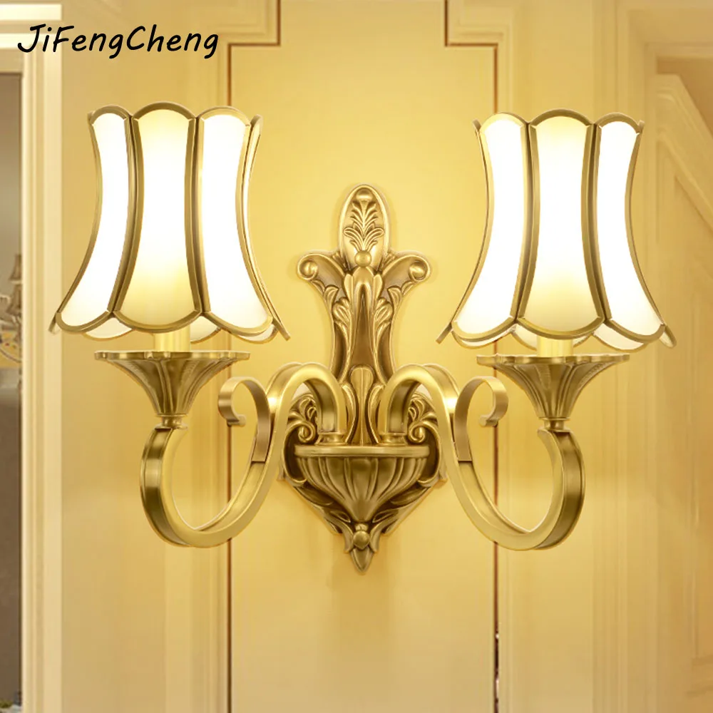 Aliexpress.com : Buy JIFENGCHENG European Full Copper Wall Lamp E27