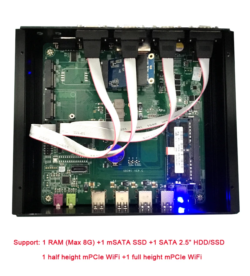 Hystou 2955U промышленный брандмауэр pfSense мини пк Windows 10 Intel NUC безвентиляторный ITX