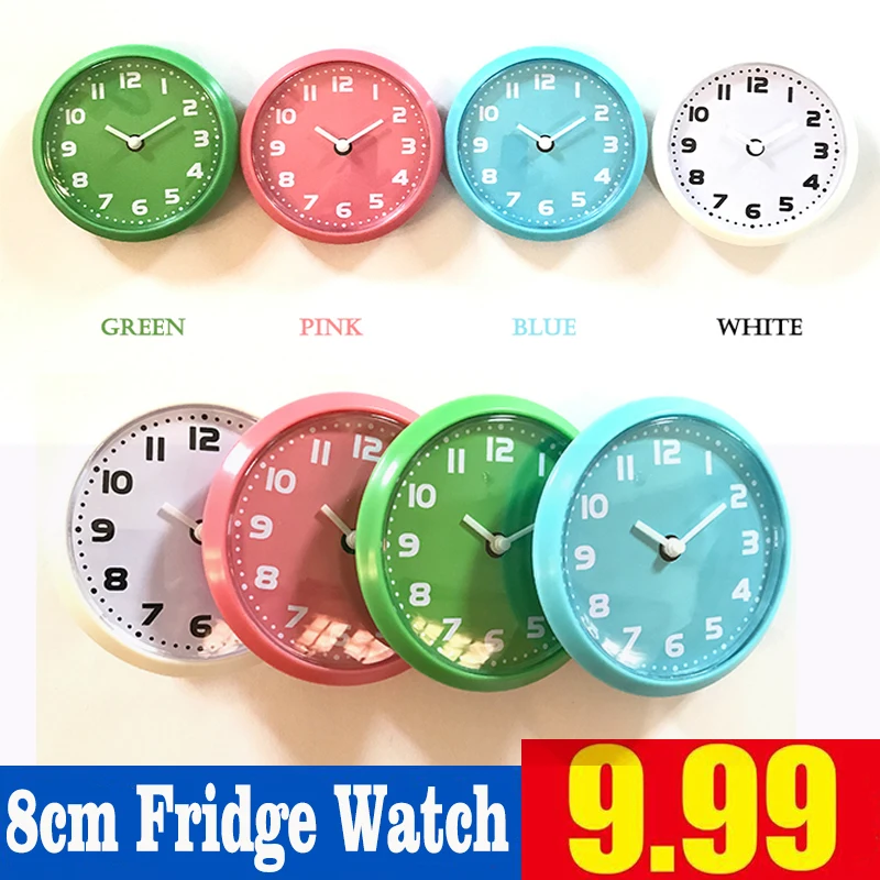 Cheap Wall Clock Fridge Mini Clock on Back of Watches in Metal