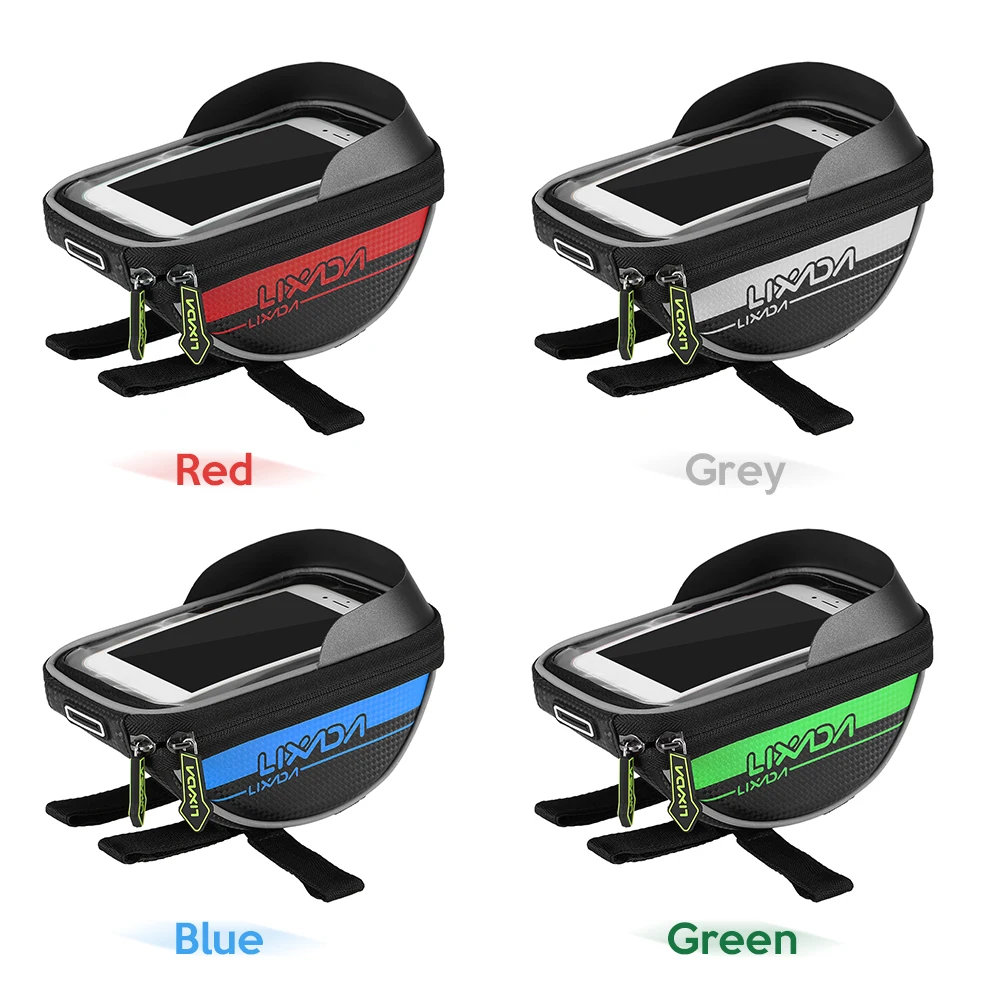 Clearance Lixada Bike Bicycle Bag Top Tube Handlebar Bag Touchscreen Cell Phone Mount Holder MTB Road Bike Bicycle Front Frame Bag 4