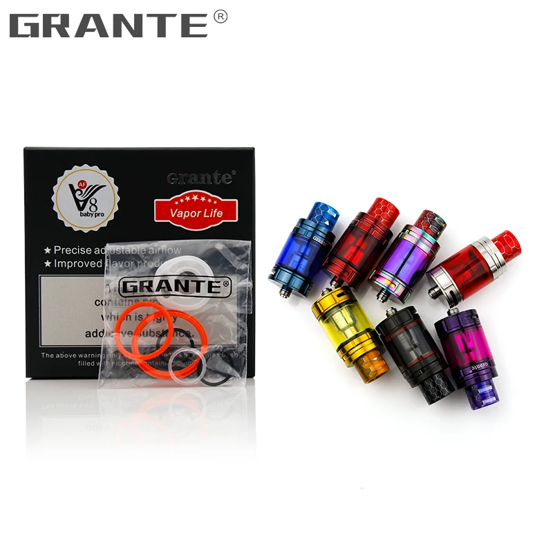 Grante TFV8 Big Baby Atomizer 510 Thread Tank With 810 Drip Tip Mouthpiece TFV8 Baby M2 Coil Glass Tube Vape Tank E Cigarette Grante TFV8 Big Baby Atomizer 510 Thread Tank With 810 Drip Tip Mouthpiece TFV8 Baby M2 Coil Glass Tube Vape Tank E Cigarette