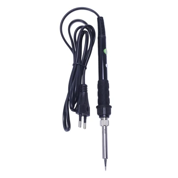 

Eu Plug,Temperature Control Soldering Iron High Light Black Adjustable Temperature Soldering Iron 60W Soldering Iron