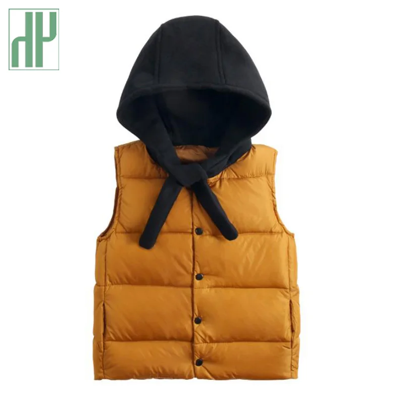 

Kids vest warm cotton-padded hooded jacket winter autumn waistcoats baby girl boy knitted vest Sleeveless Jacket children vest