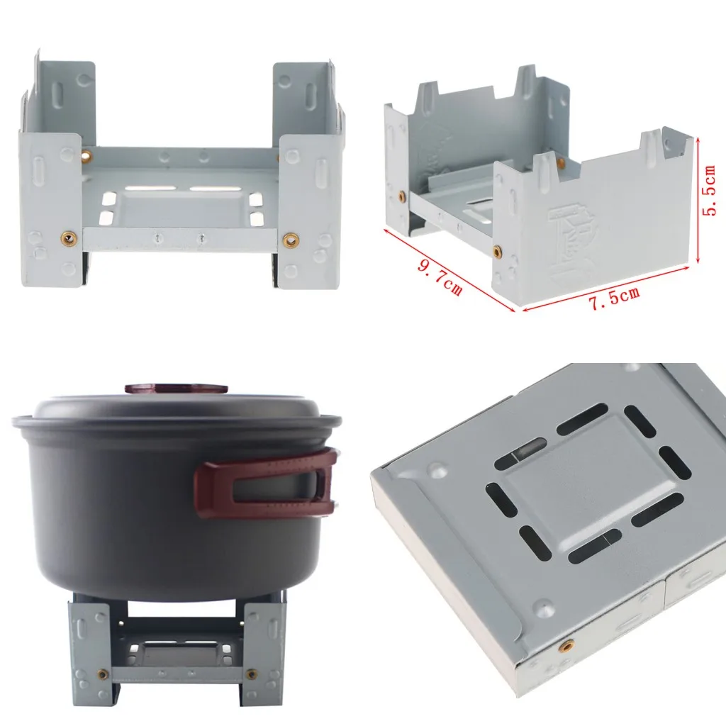 2019 New 1PC Picnic Stove Solid Fuel Alcohol Stove Portable Camping Barbecue Oven Lightweight