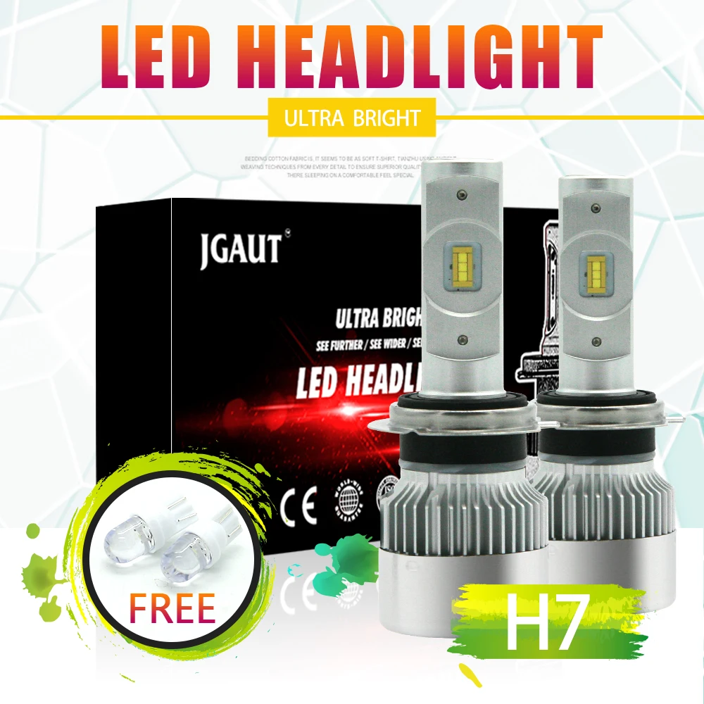 

LOAUT R3 Mini H7 12V 24V LED Headlight Kit 6500K White Fog High Low Beam DIY Turbo Driving Set Car Bulbs Lamps Light Conversion
