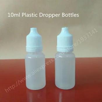 

100pcs /lot 10 ml Plastic Dropper Bottles NEW LDPE Dispense Store Most Liquids Eye Drops