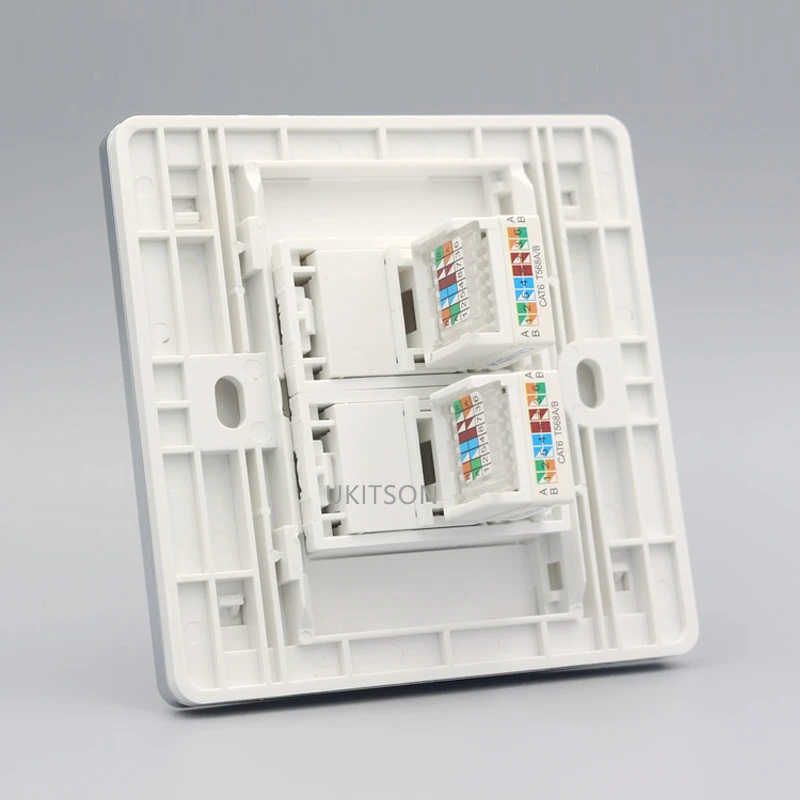 2 Ports CAT6 RJ45 Wall Panel pic 3