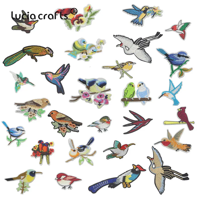 

Lucia crafts 12pcs Random Styles Embroidered Birds Patches Iron-on Cartoon Applique Garment Clothing Accessories D20010002(12)T6