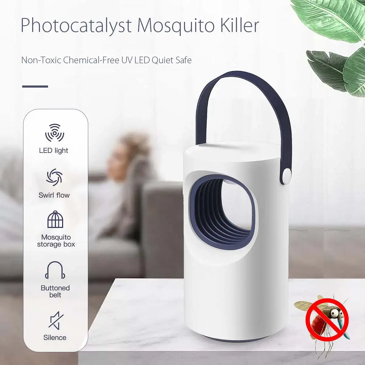 

Led Mosquito Killer Lamp UV Night Light USB Insect Killer Bug Zapper Photocatalyst Mosquito Trap Lantern Indoor Repellent Lamp
