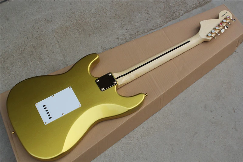 Зубчатый гриф Золотой hardwae Yngwie Malmsteen белая накладка большая голова ST