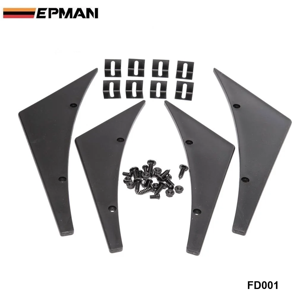 

4x Universal Fit Front Car Style Front Bumper Lip Diffuser/Canard/Splitter EP-FD001