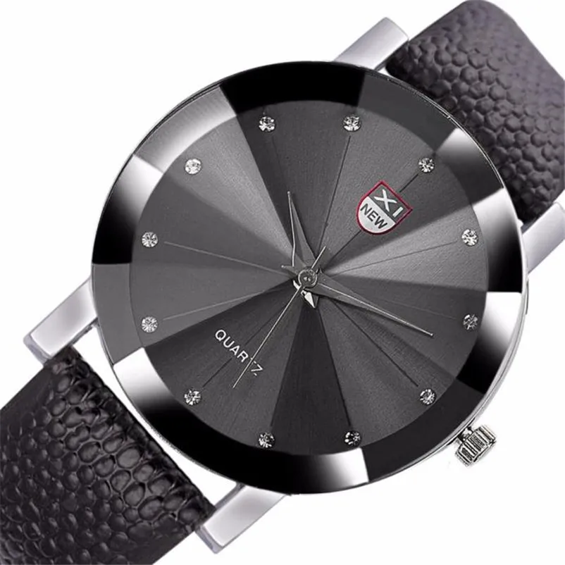 

Men Luxury Watch Stainless Steel Quartz Military Sport Leather Band Dial Wrist Watch man watches 2018 montre homme relogio ma