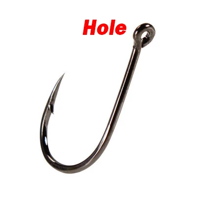 Hole 100 шт. рыболовные крючки из высокоуглеродистой стали, колючий крючок, Мягкая приманка, рыболовные приманки, рыболовные крючки, высокая эффективность, колючие рыболовные крючки - Цвет: Hole