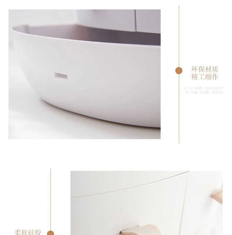 ZYJ Transparent Space Cosmetic Storage Box Removable handle Makeup Bag Bathroom Skin Care Drawer Organizer Container Package (18)