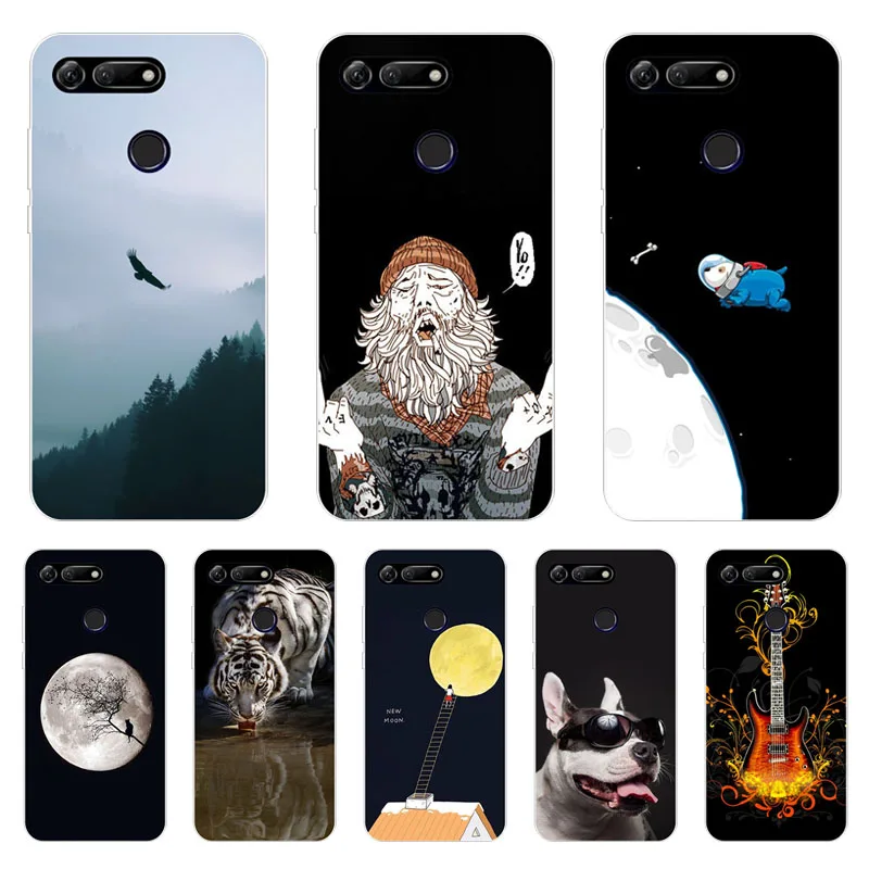

huawei honor v20 Case,Silicon look search Painting Soft TPU Back Cover for huawei honor View 20 Phone shell Coque Funda