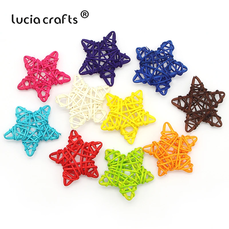 

Lucia crafts 5pcs/10pcs 6cm Rattan Ball Sepak Takraw Christmas/Birthday Wedding Party Ornament DIY Gifts Decor Supplies M0701