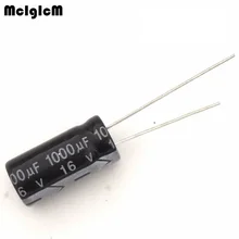 MCIGICM 500 шт алюминиевый электролитический конденсатор 1000 мкФ 16В 8*16 Электролитический Конденсатор 1000 мкФ 16В