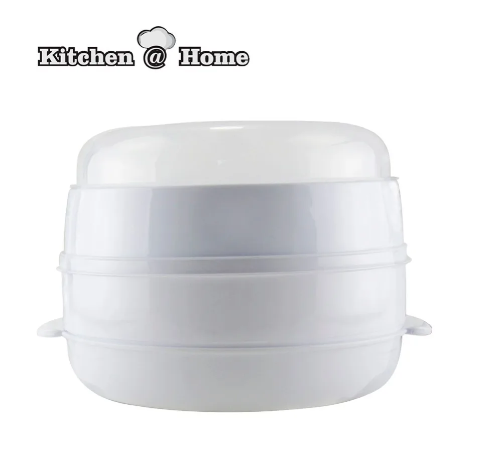 1 PCS 2 Tier Microwave Food Steamer BPA Free Cookware Steam Cooking Pot Veggies Fish Seafood Steamer As Seen On TV K112