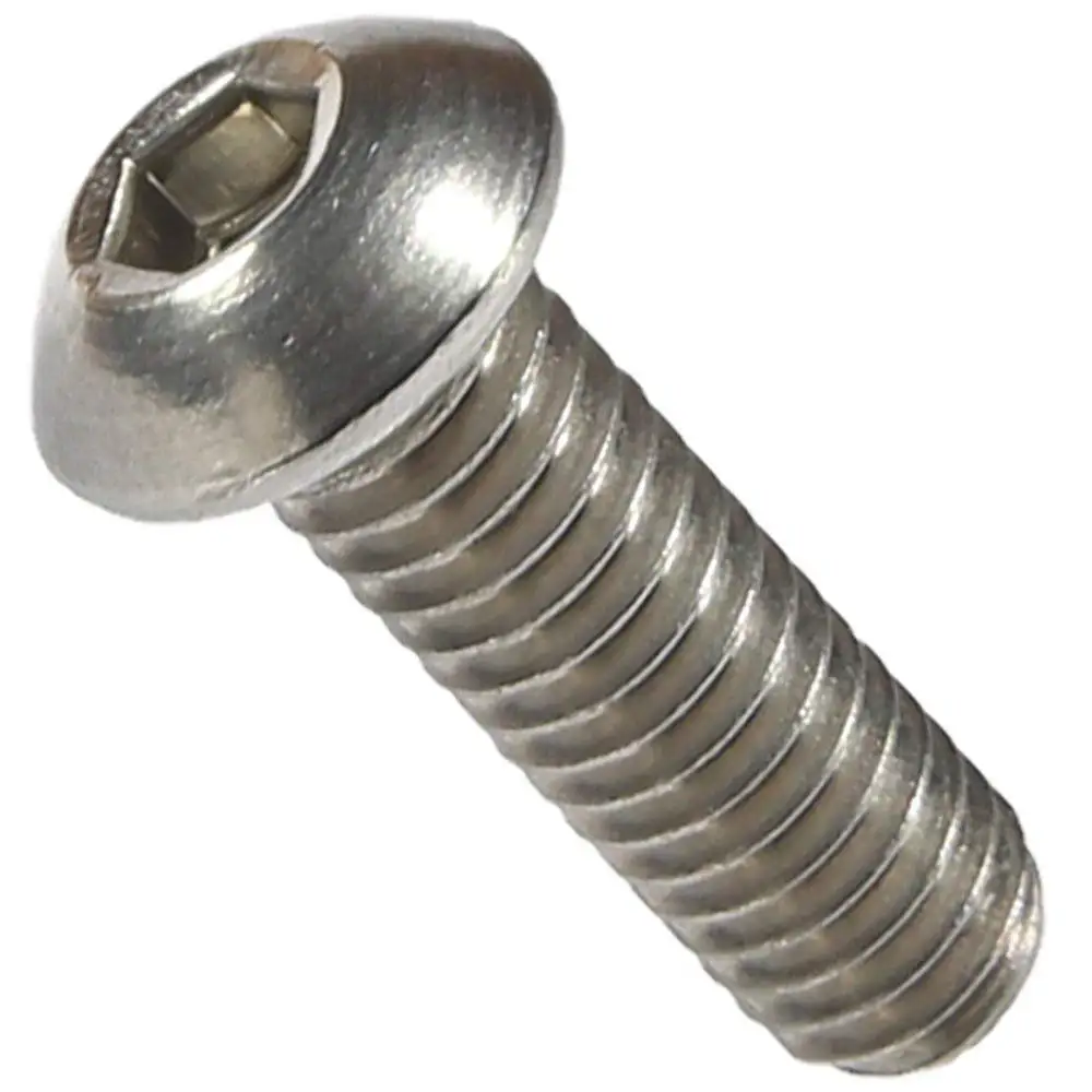 

M10-1.50 x 30MM Button Head Socket Cap Screws, Allen Socket Drive, ISO 7380, Stainless Steel 18-8, Full Thread, Quantity 50