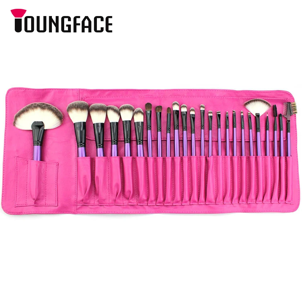 

2018 Professional 24pcs Makeup Brushes Set Multifunctional Fuondation Powder Brush Kit Make Up Tools Soft Nylon Hair With PU Bag