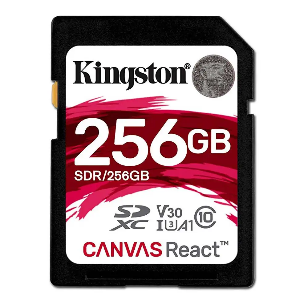 Kingston холст реагируют 32 Гб 64 Гб 128 ГБ 256 ГБ SDHC/SDXC класса 10 SD слот для карт памяти UHS-I 100 МБ/с. флэш-память высокой Скорость V30 SD карты