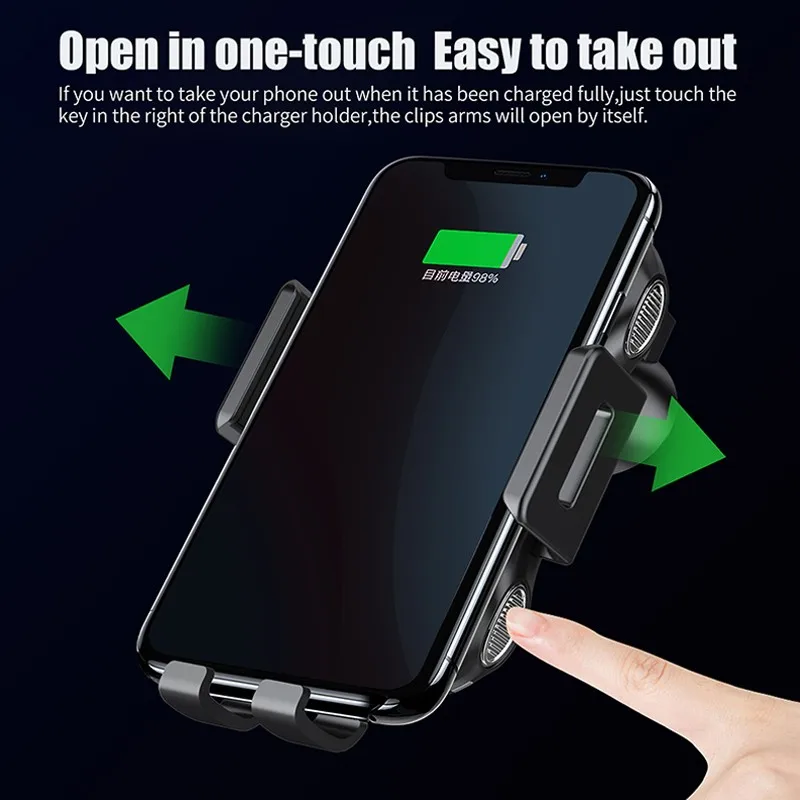 شاحن سيارة ل Blackview BV9600 برو BV9500 BV6800 برو BV5800 برو اللاسلكية Qi الهواء تنفيس جبل تهمة سادة جهاز شحن