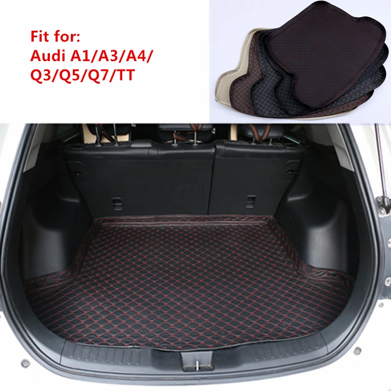 

5 colors Custom Fit Car Rear Trunk Mat For Audi A1 A3 A4 Q3 Q5 Q7 TT 2014 2015 2016-2019 Cargo Tray Boot Liner Carpet