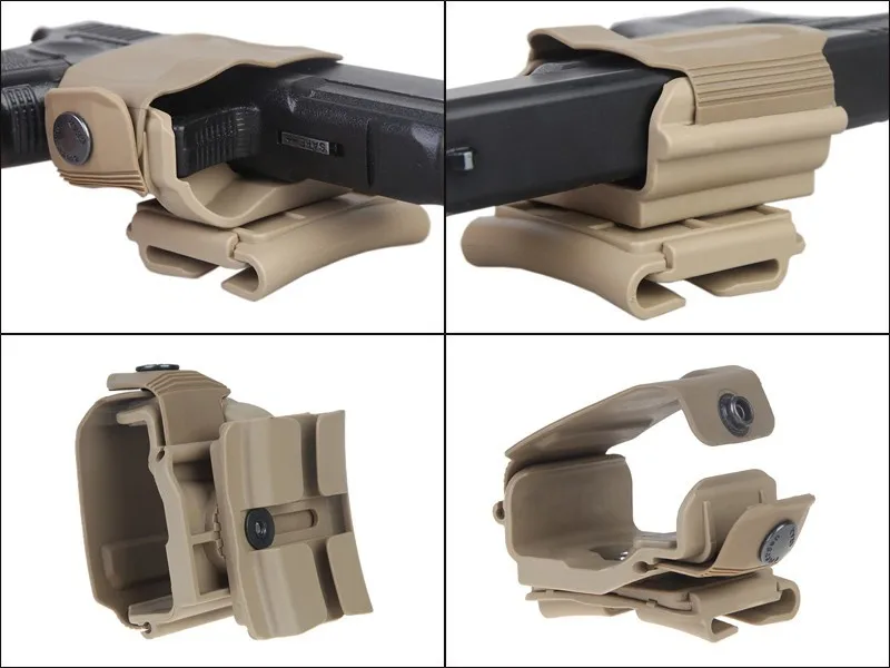 MOLLE tático Rotativa 360 Glock Clipe Mão