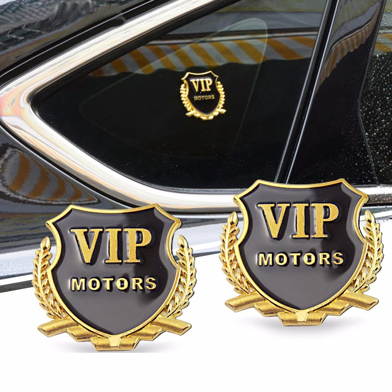 2 штуки трехмерные металлические Стикеры для стайлинга автомобиля Модные VIP