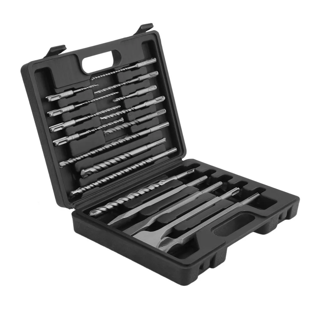 Professional 17Pcs/set Tungsten Carbide Tip Natural Stone Limestone Masonry Drill Bits Chisel