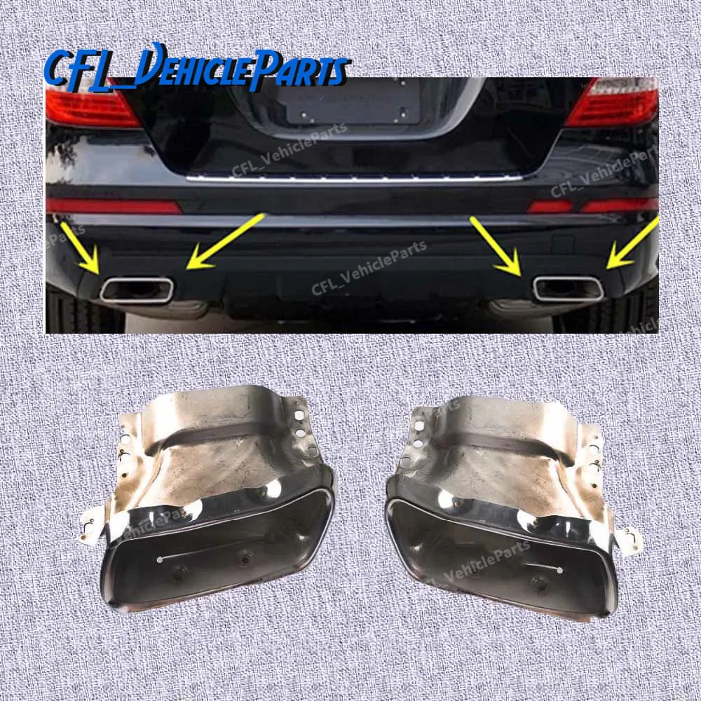 

Pair L+R Exhaust System Tail Pipe Extension Cover Cap Lid 2214901527 2214901627 For Mercedes W222 GL550 2010 2011 2012