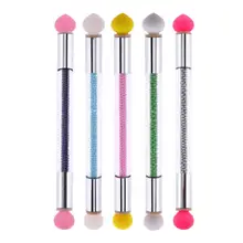 

Nail Brush Glitter Powder Picking Dotting Gradient Pen Brush Salon DIY Nail Art Tools Double-ended Acrylic UV Gel Painting Pen