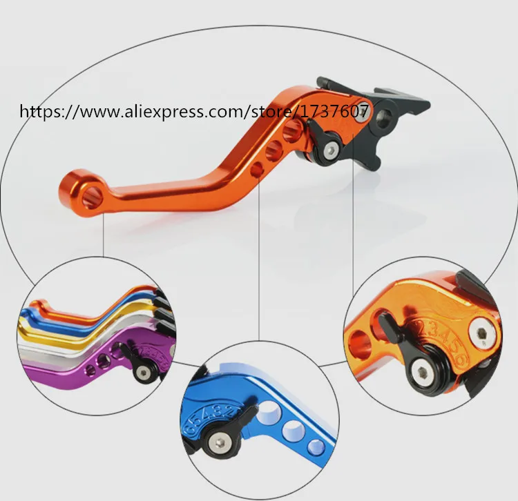 leve freno universali in lega di alluminio di ricambio per moto//scooter//bici elettrica 1 paio di leva del freno a doppio disco per moto Blu