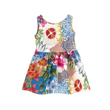 Kacakid Kids Baby Girl Dress 2017 for Children Short Sleeve Girls Cotton Party Princess Dresses