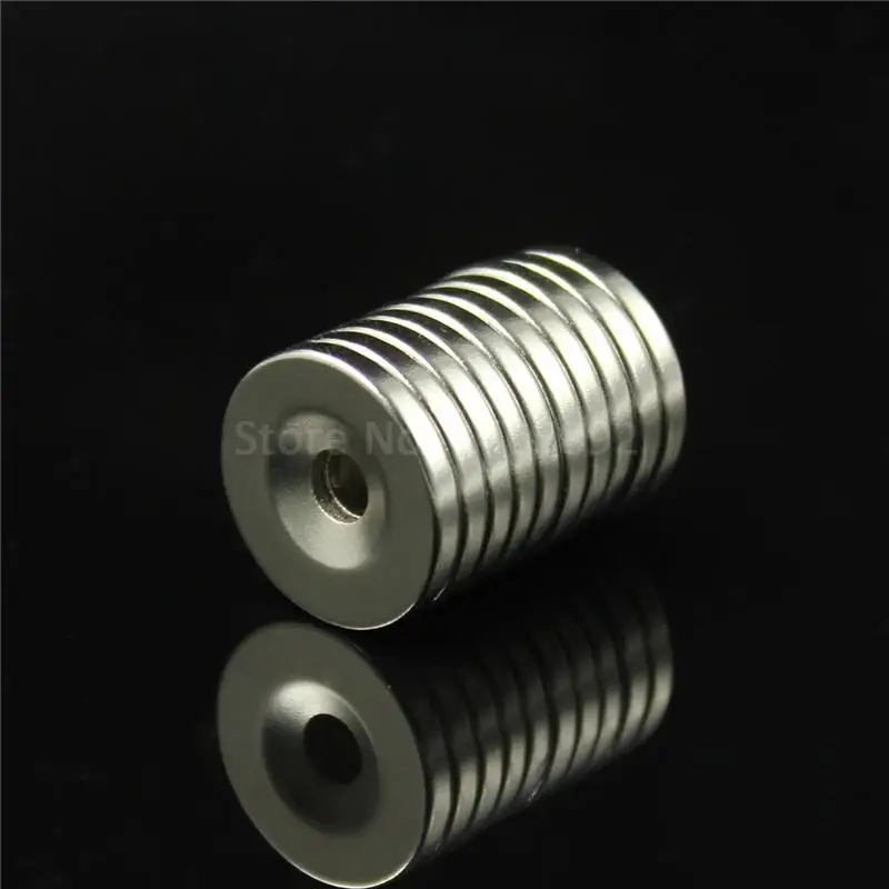 

5pcs 25 x 3 mm Hole: 5.2mm super Strong Round Neodymium Countersunk Ring Magnets Rare Earth N50 Free Shipping