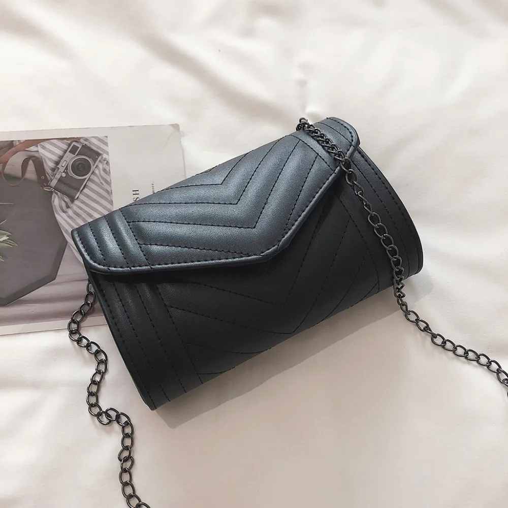 Женская сумка модная винтажная Flab Solid color Наплечная Сумка Wild One-Shoulder маленькие квадратные пакеты простой универсальный мешок основной