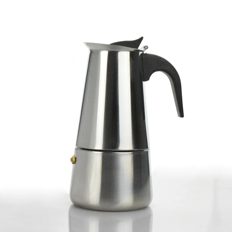

Espresso Coffee Pots cafeteiras inox 2/4/6/9 cups percolator stove top stainless steel Moka Coffee Maker in stock
