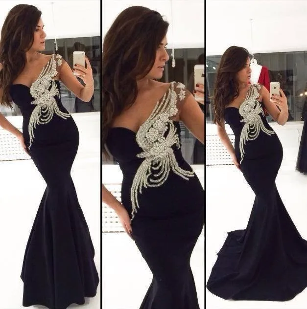 

Sexy V-Neck Sheer Embroidery Beads Evening Prom Gown Glamorous Mermaid Wedding Party Dress