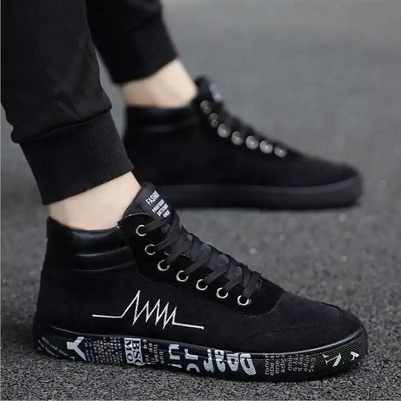 walking shoes canvas shoes high 
