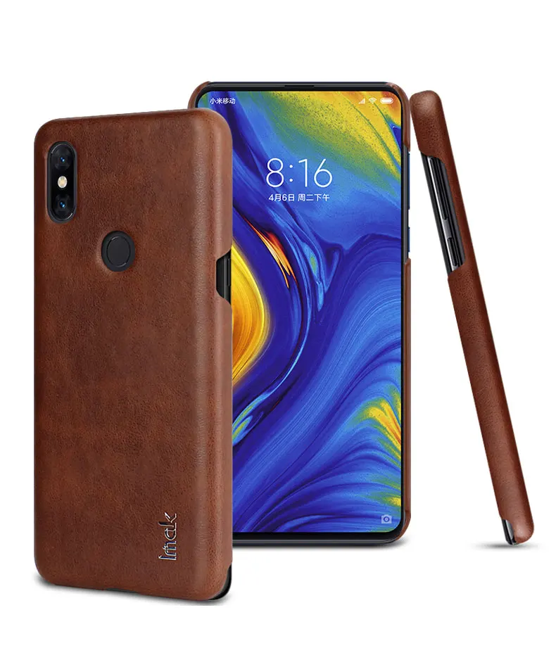 Для Xiaomi mi x3 кожаный чехол Funda Xiaomi mi x 3 чехол Роскошный IMAK лаконичный чехол с отделением для карт задняя крышка для mi x3 Xiao mi Чехол Броня - Цвет: Elegant brown