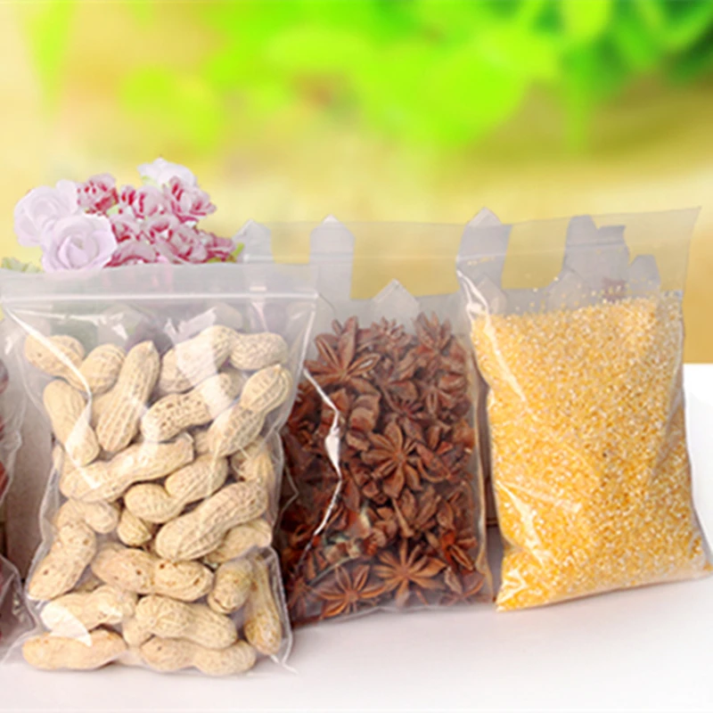 Medium thickness 100pcs/lot 12wire Various sizes clear Self Sealing Plastic packaging Bags,zip lock poly bags zipper bag Ziploc - Image 2