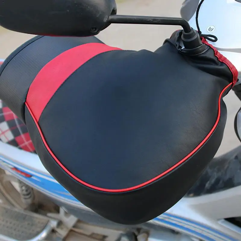 

2018 Winter Cold-proof Thick Warm Leather Windproof Waterproof Electromobile Electric Winter Warmer Motorcycle Handlebar Glove